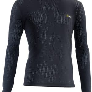 FRESH+ BLACK PERFORATED FABRIC T-SHIRT