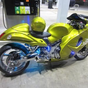 SHORTMEG 2 FULL SYSTEM 14" BLACK MUFFLER SUZUKI HAYABUSA (99-22)