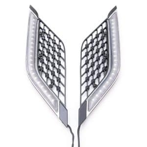 TWINART LIGHTED RADIATOR GRILL PANELS '18-UP  BLACK