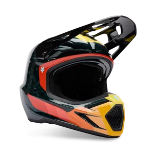 FOX V3 RS GRID HELMET Black/Orange